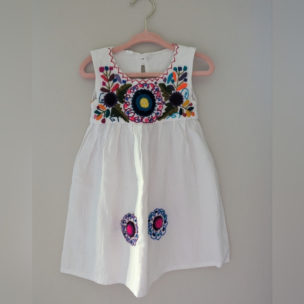 Floral Embroidered Dress- Size two